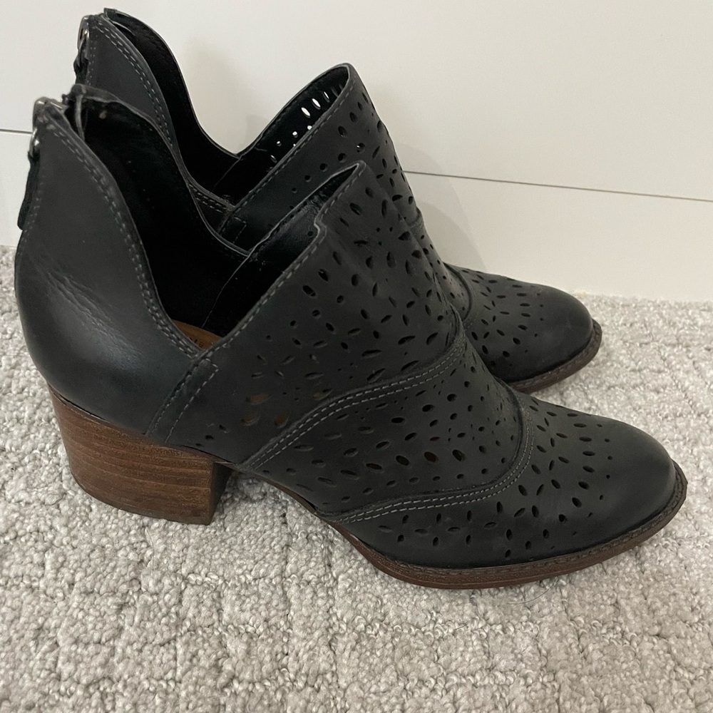 Leather booties
